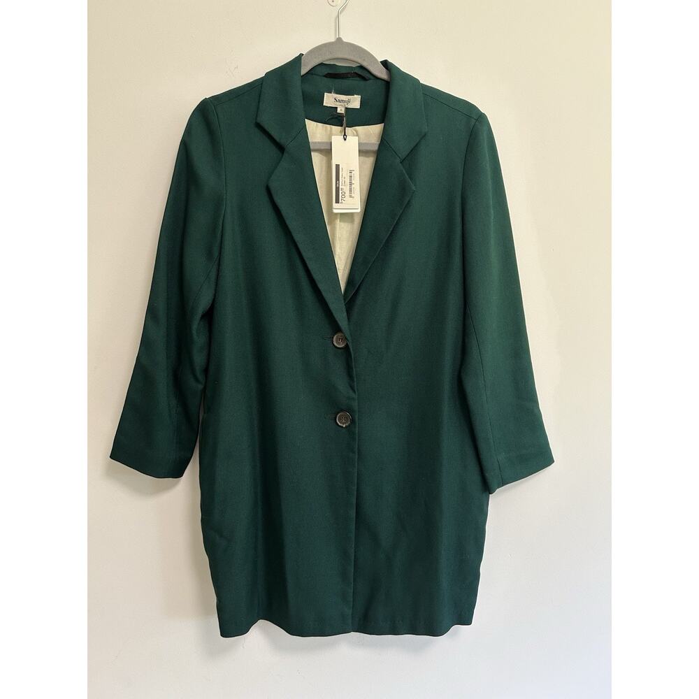 Samuji Long Jacket Blazer Hunter Green‎ Old Money Size 36 (XS/S) ITALY MSRP $700